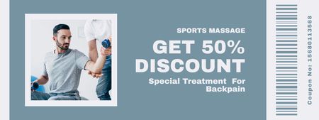 Massage Therapy for Back Pain Coupon Design Template