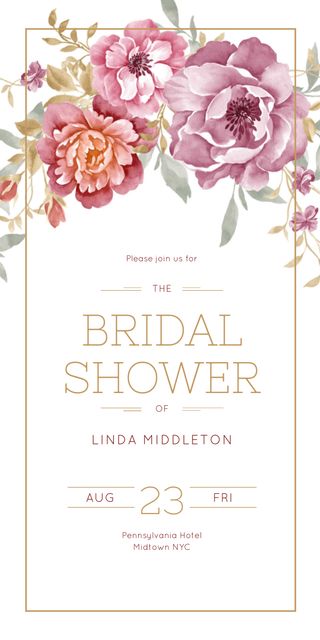 Template di design bridal shower Graphic