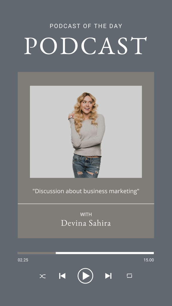 Business Marketing Podcast Announcement Instagram Story – шаблон для дизайна