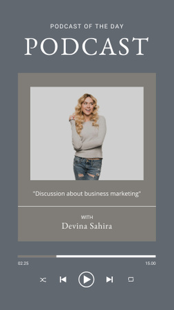 Platilla de diseño Business Marketing Podcast Announcement Instagram Story