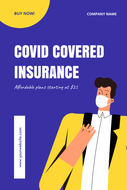 Exclusive Covid Insurance Plan Offer Flyer 4x6in Πρότυπο σχεδίασης