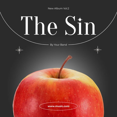 Plantilla de diseño de Music Album Promotion with Apple Album Cover 