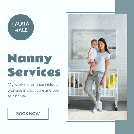 Platilla de diseño Daycare And Nanny Services With Booking Instagram