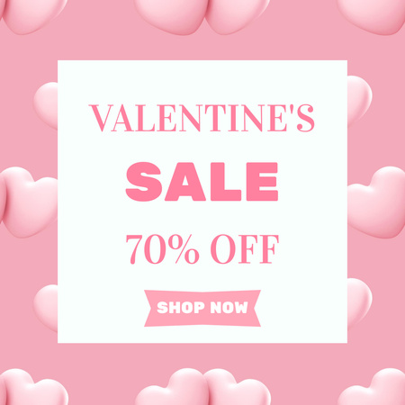 Many Hearts for Valentine's Day Sale  Instagram Šablona návrhu