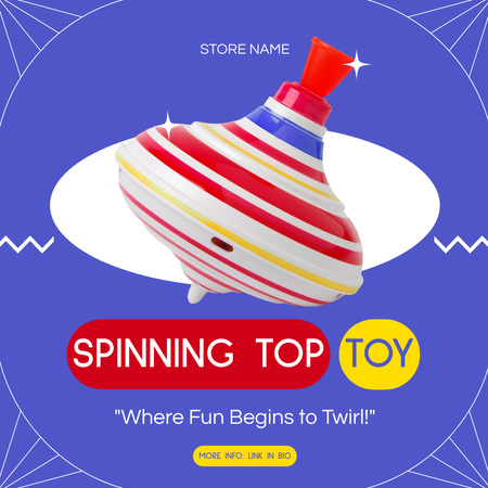 Spinning Top Toy Sale Offer Instagram AD Design Template