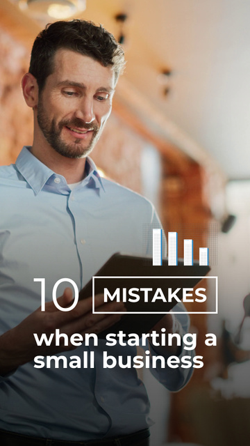 Useful List Of Beginners Mistakes In Small Businesses TikTok Video – шаблон для дизайна
