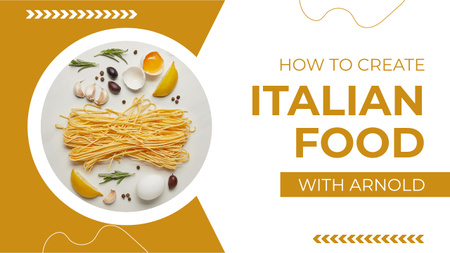 Olasz ételeket kínál a Fast Casual étteremben Youtube Thumbnail tervezősablon