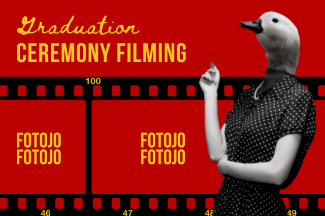Graduation Event Photo Filming Offer Flyer 4x6in Horizontal Tasarım Şablonu