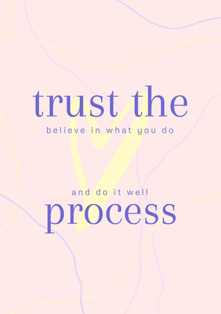 Motivational Phrase about Trust Poster A3 Šablona návrhu