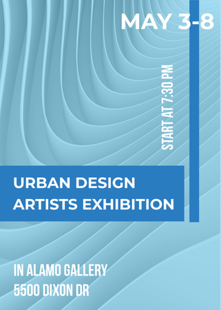 Designvorlage Urban design Artists Exhibition ad für Flayer