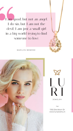 Platilla de diseño Jewelry Sale Woman in Golden Rings Instagram Story