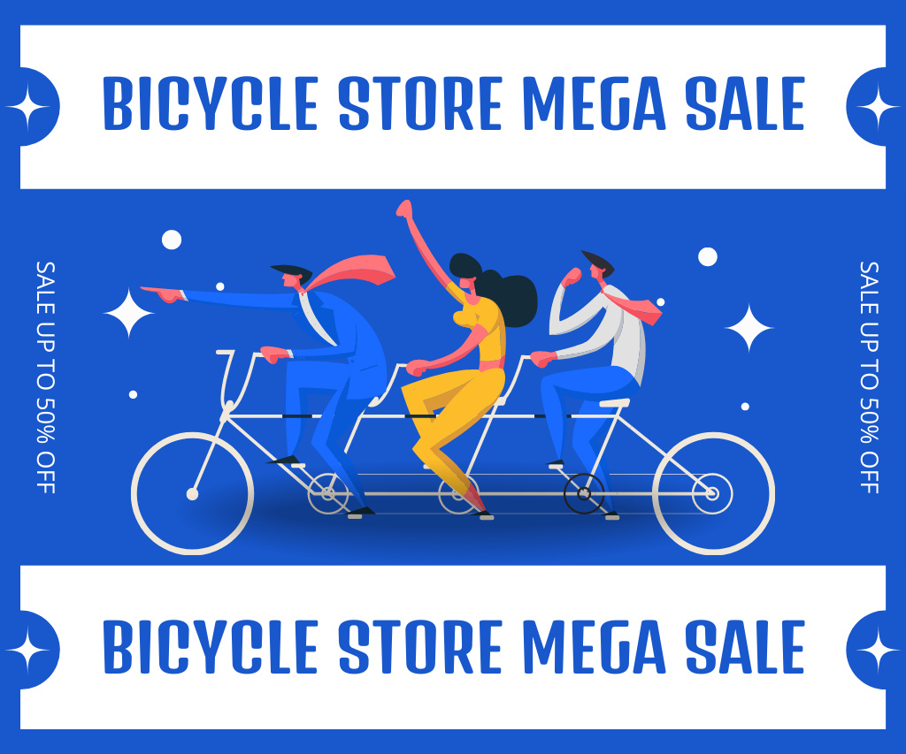 Bicycle Store Bargain Large Rectangle Design Template