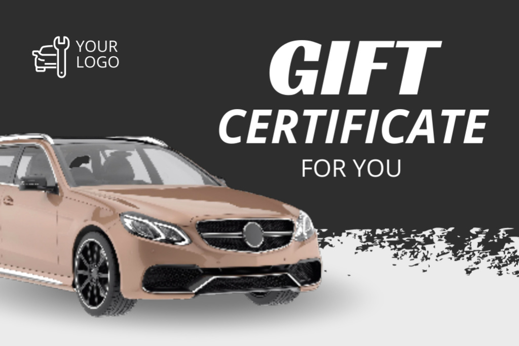 Offer of Car Repair Gift Certificate Modelo de Design