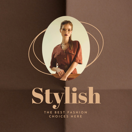 Female Fashion Clothes Sale Ad Instagram Design Template