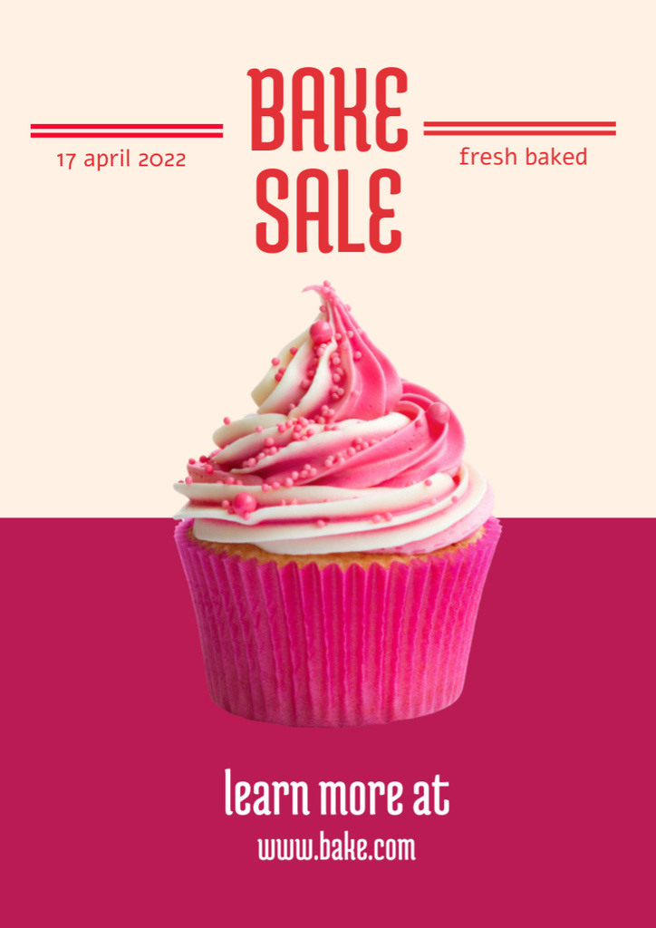 Modèle de visuel Bakery Ad with Sweet Cake - Poster A3