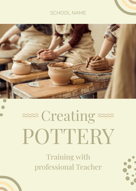 Ontwerpsjabloon van Flayer van Ceramics and Pottery Courses