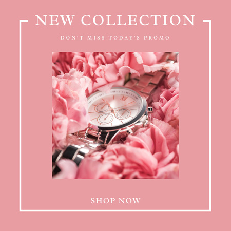 New Collection of Wrist Watches Instagram Design Template