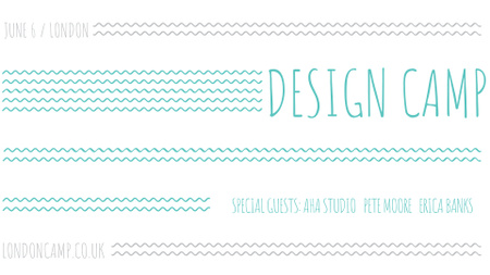Platilla de diseño Design camp announcement on Blue waves FB event cover