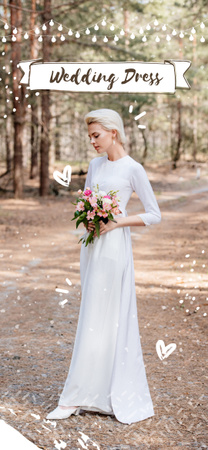 洗練された花嫁のためのウェディングドレスのオファー Snapchat Moment Filterデザインテンプレート