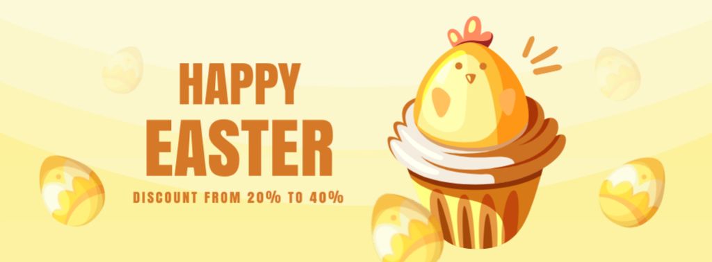 Plantilla de diseño de Get Your Easter Discount Facebook cover 