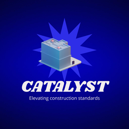 Platilla de diseño Innovative Construction Contractor Promotion With Slogan Animated Logo