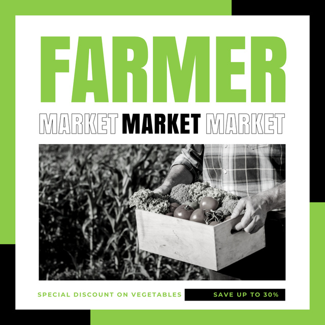 Welcome to Farmers' Market Instagram – шаблон для дизайну