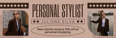 Discount on Services of Professional Stylist Twitter Design Template
