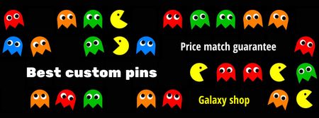 Gaming Custom Pins Offer Facebook Video cover Design Template