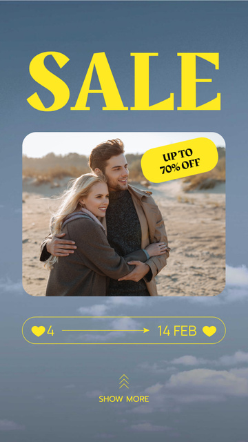 Valentine's Day Holiday Special Offer Instagram Story – шаблон для дизайна