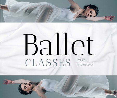 Ad of Ballet Classes Facebook Design Template