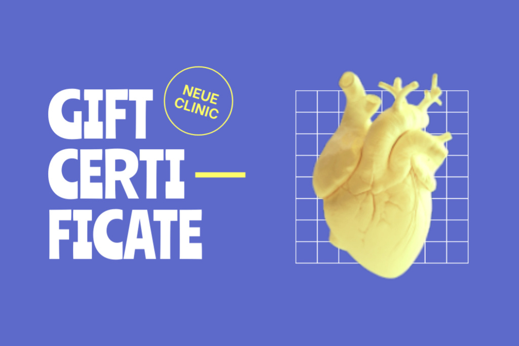 Platilla de diseño Voucher on Heart Checkup Gift Certificate