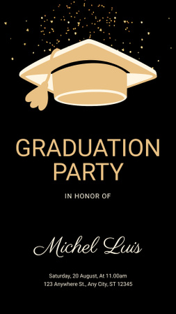Grad Party in Honor to Student Instagram Story Design Template