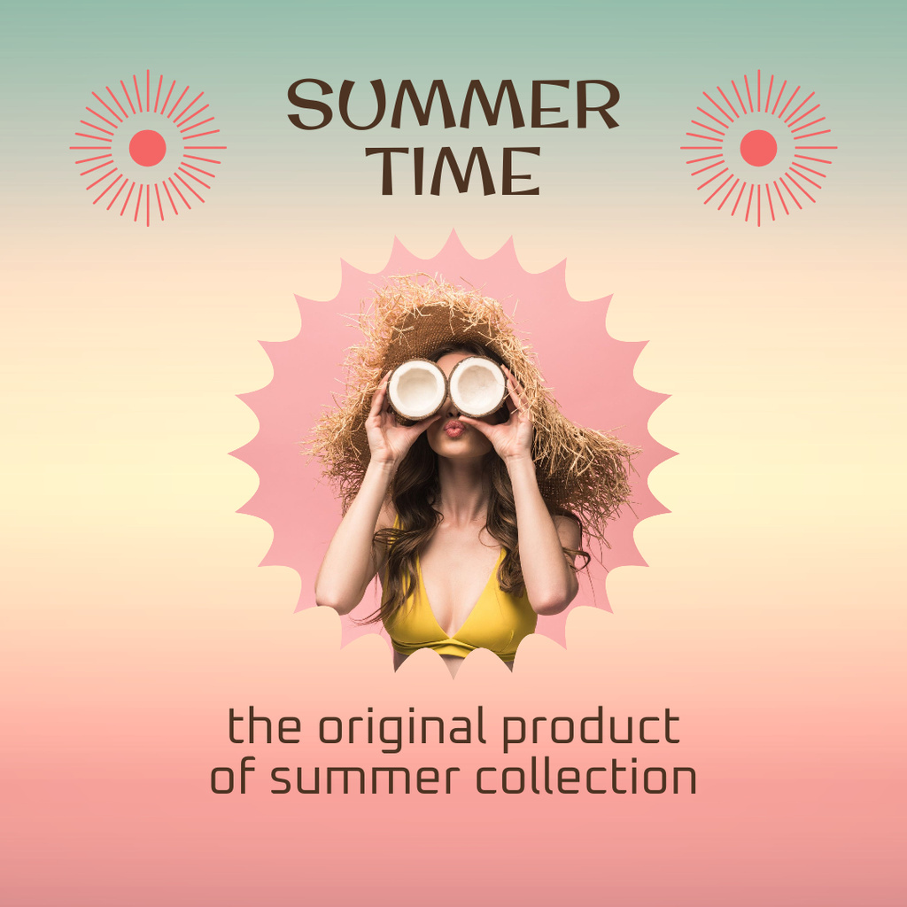 Ontwerpsjabloon van Instagram van Summer Collection Promotion with Original Items