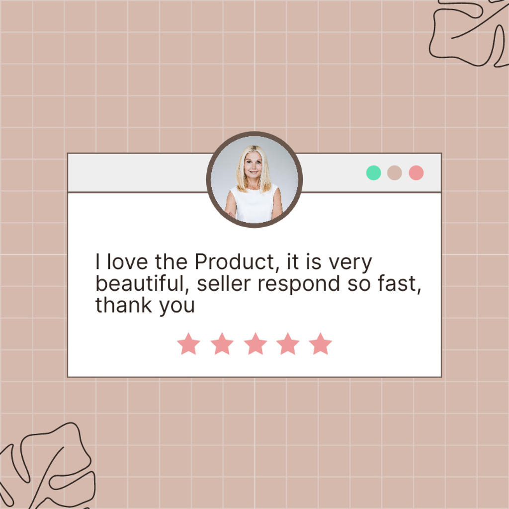 Beauty Products Review Social media Design Template