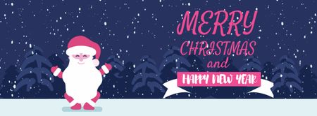 Christmas Greeting Funny Jumping Santa Claus Facebook Video cover Design Template