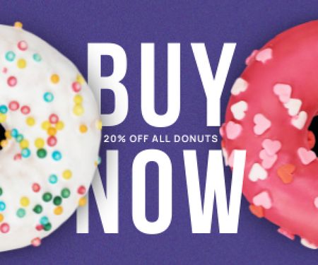 Sweet Donuts Offer Medium Rectangle Design Template