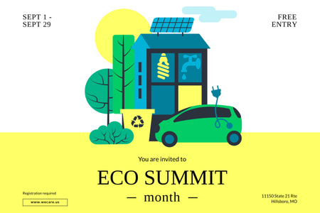 Invitation to eco summit Poster 24x36in Horizontal Tasarım Şablonu