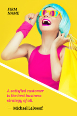Business Wisdom About Customer And Strategy In Yellow
