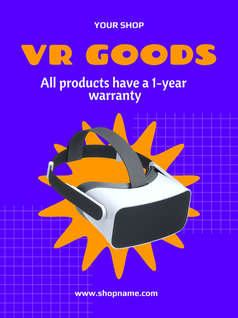 Virtual Reality Gear Sale Offer Poster 36x48in Design Template