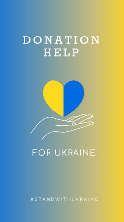Designvorlage Spende für die Ukraine für Instagram Story