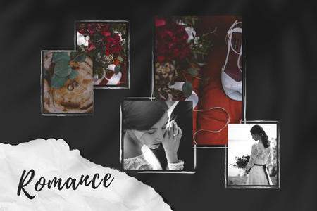 Beautiful Love Story with Cute Couple Mood Boardデザインテンプレート