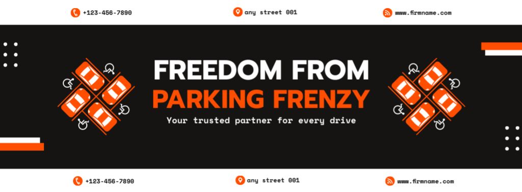 Template di design Advertising Parking on Black Facebook cover