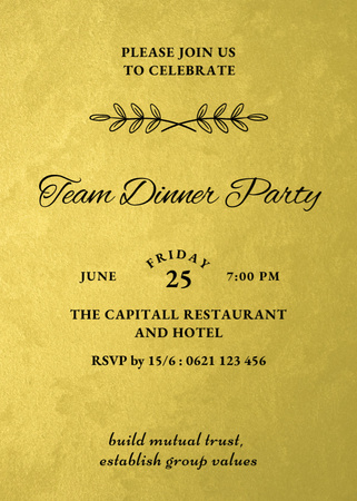 Corporate Dinner Announcement Invitation Design Template