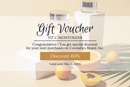 Skincare Products Voucher Gift Certificate Design Template