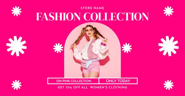 Teen-Style Fashion Wear Collection for Young Women Facebook AD Šablona návrhu