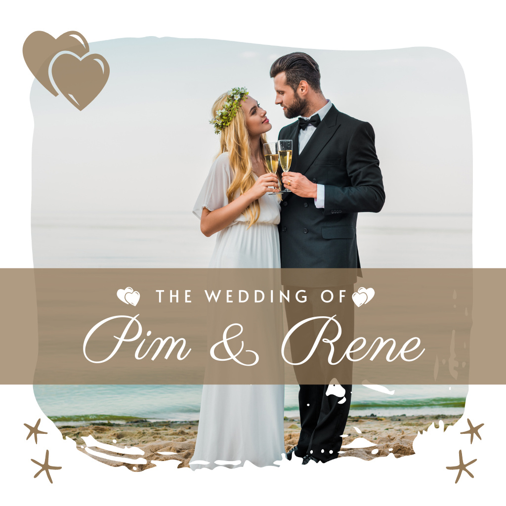 Awesome Wedding on Beach Photo Book – шаблон для дизайна