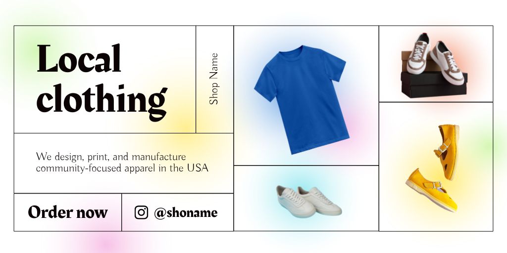Template di design Ad of Local Clothing Twitter