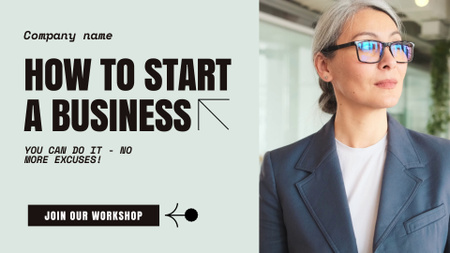 Template di design Age-Friendly Workshop About Business Start-Ups Full HD video