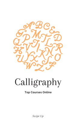 Szablon projektu Najlepsza oferta kursów kaligrafii online Instagram Story
