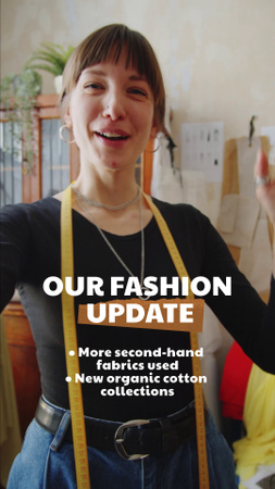Designvorlage Öko-Updates in der Modemarke für Instagram Video Story